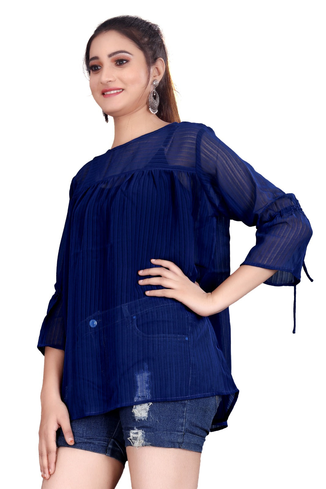 Off-Shoulder Sheer Top