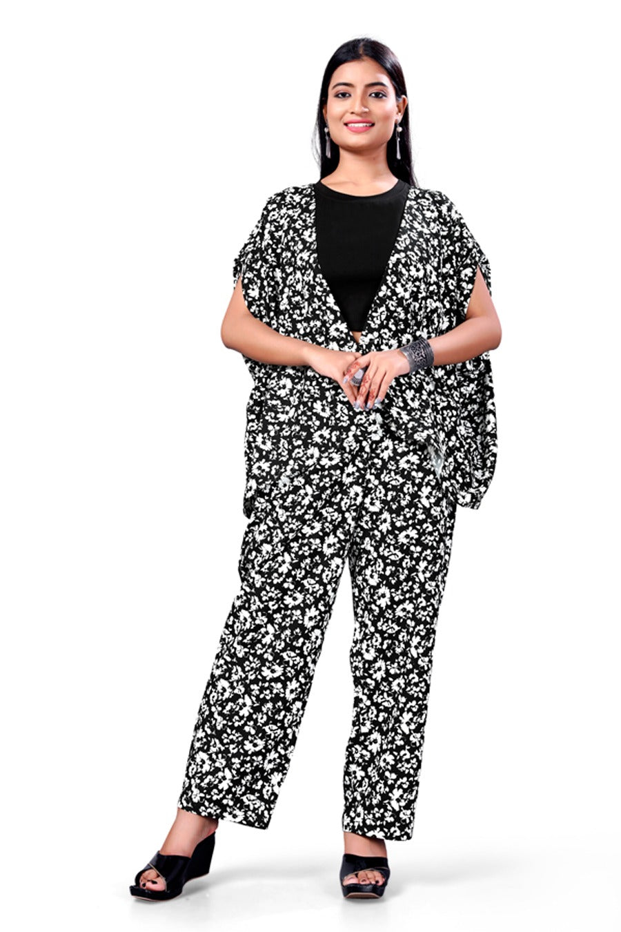 Bloom Elegance Shrug & Trouser Set