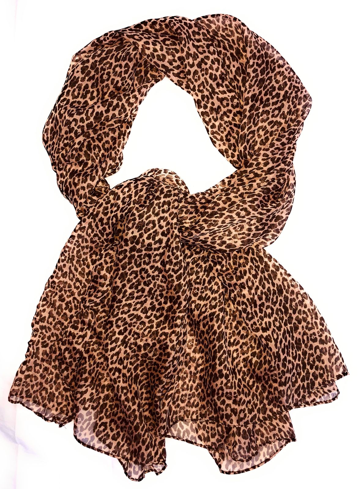 Leopard Print Sheer Sarong & Neckwear