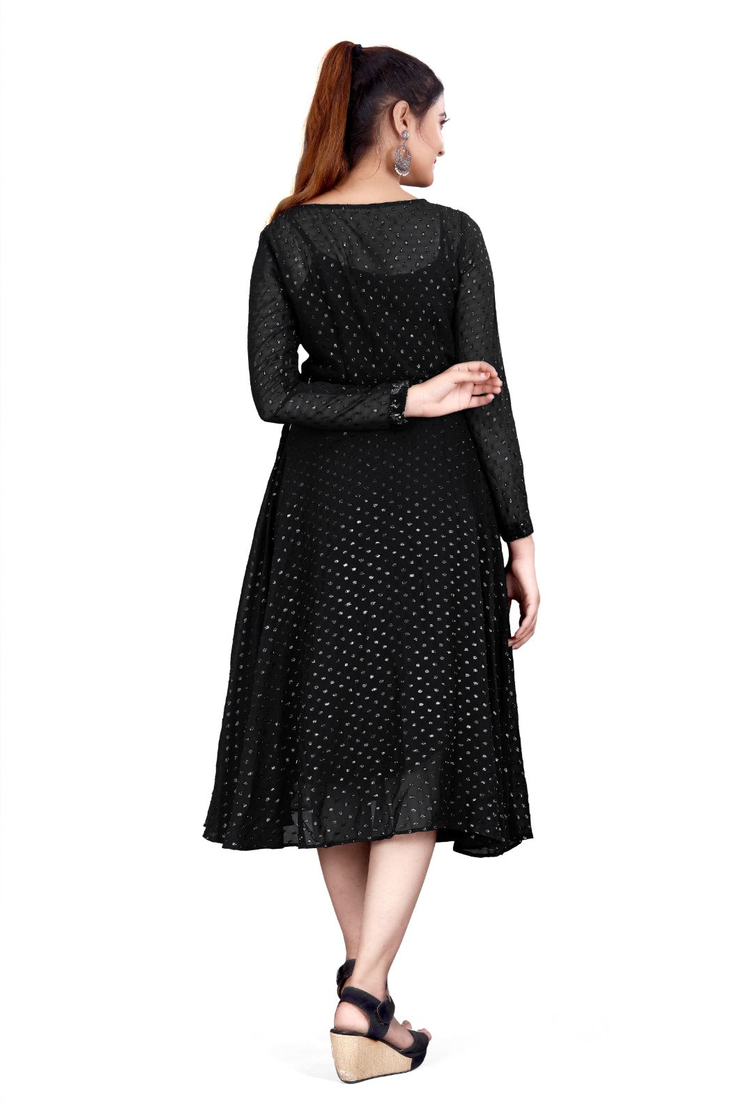 Swiss Dot Flair Dress