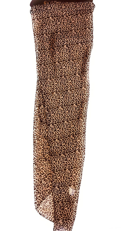 Leopard Print Sheer Sarong & Neckwear