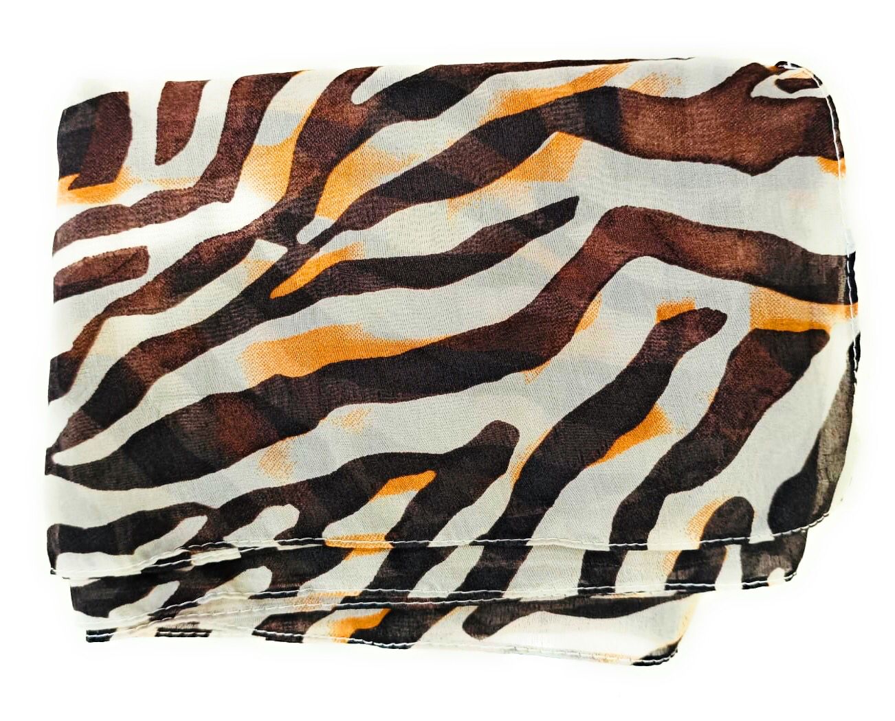Zebra Print Sheer Sarong & Neck Scarf