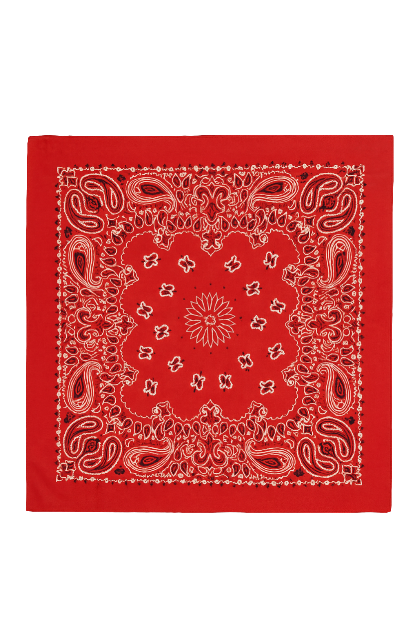 Classic Red Paisley Polyester Bandana – 70 x 70 cm