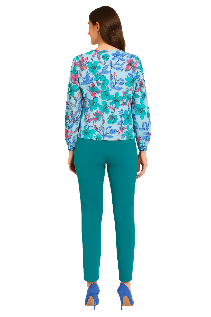Floral Charm Shrug Shirt – 100% Polyester