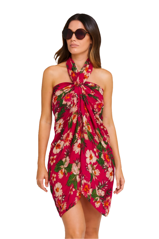 Tropical Floral Pareo Sarong