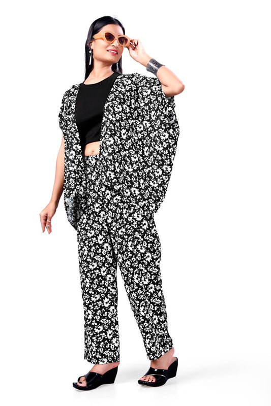 Bloom Elegance Shrug & Trouser Set